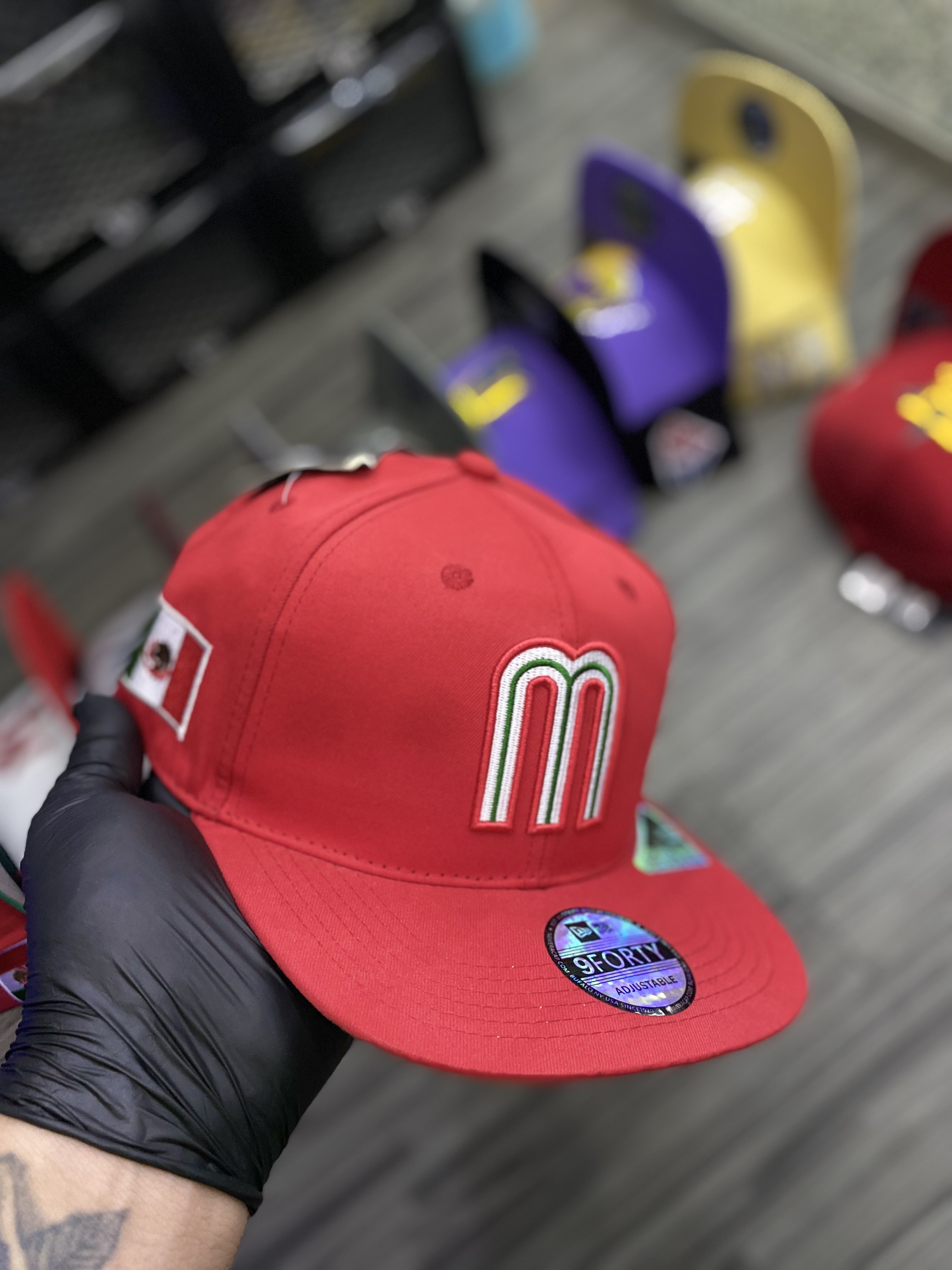 Gorra AAA Mexico roja ( plana ) 