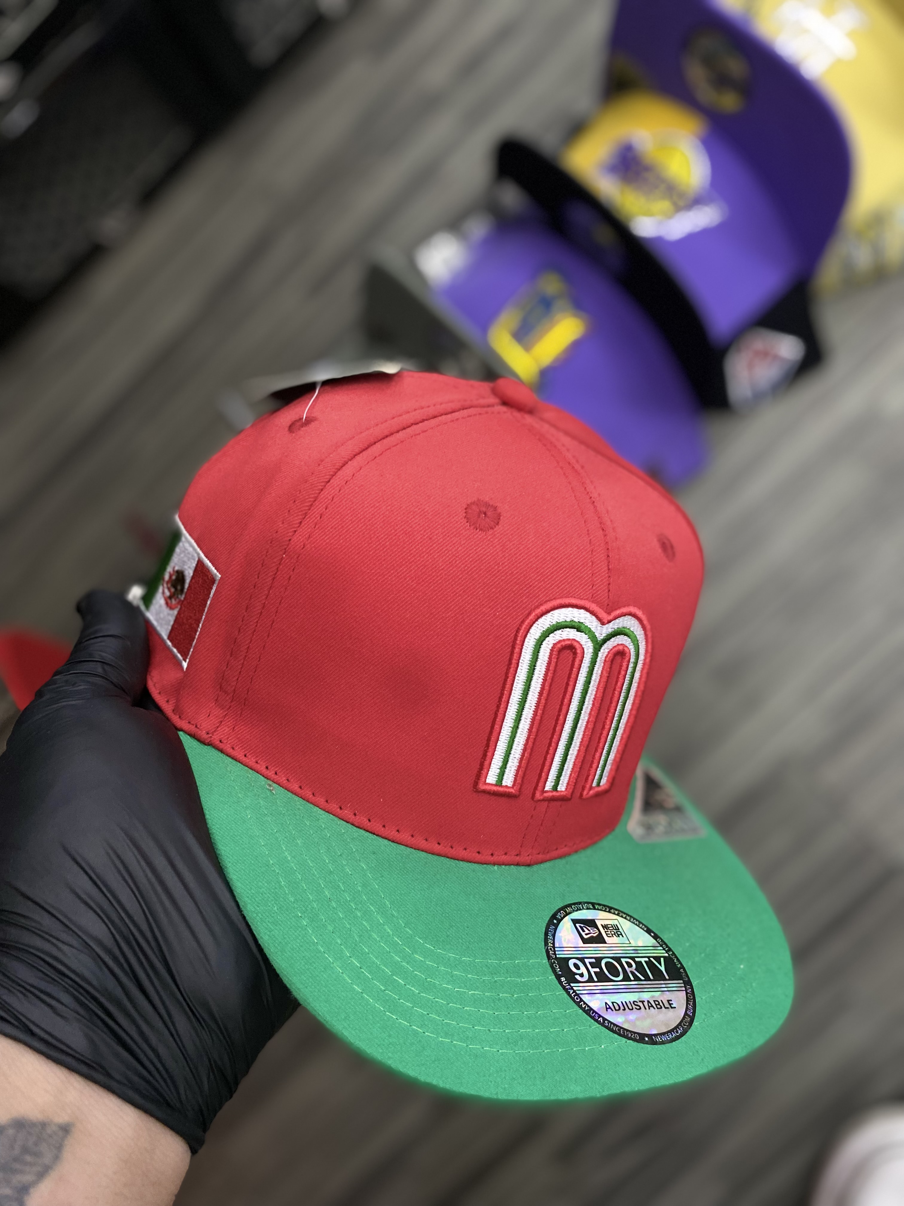Gorra AAA Mexico roja con verdad ( plana ) 