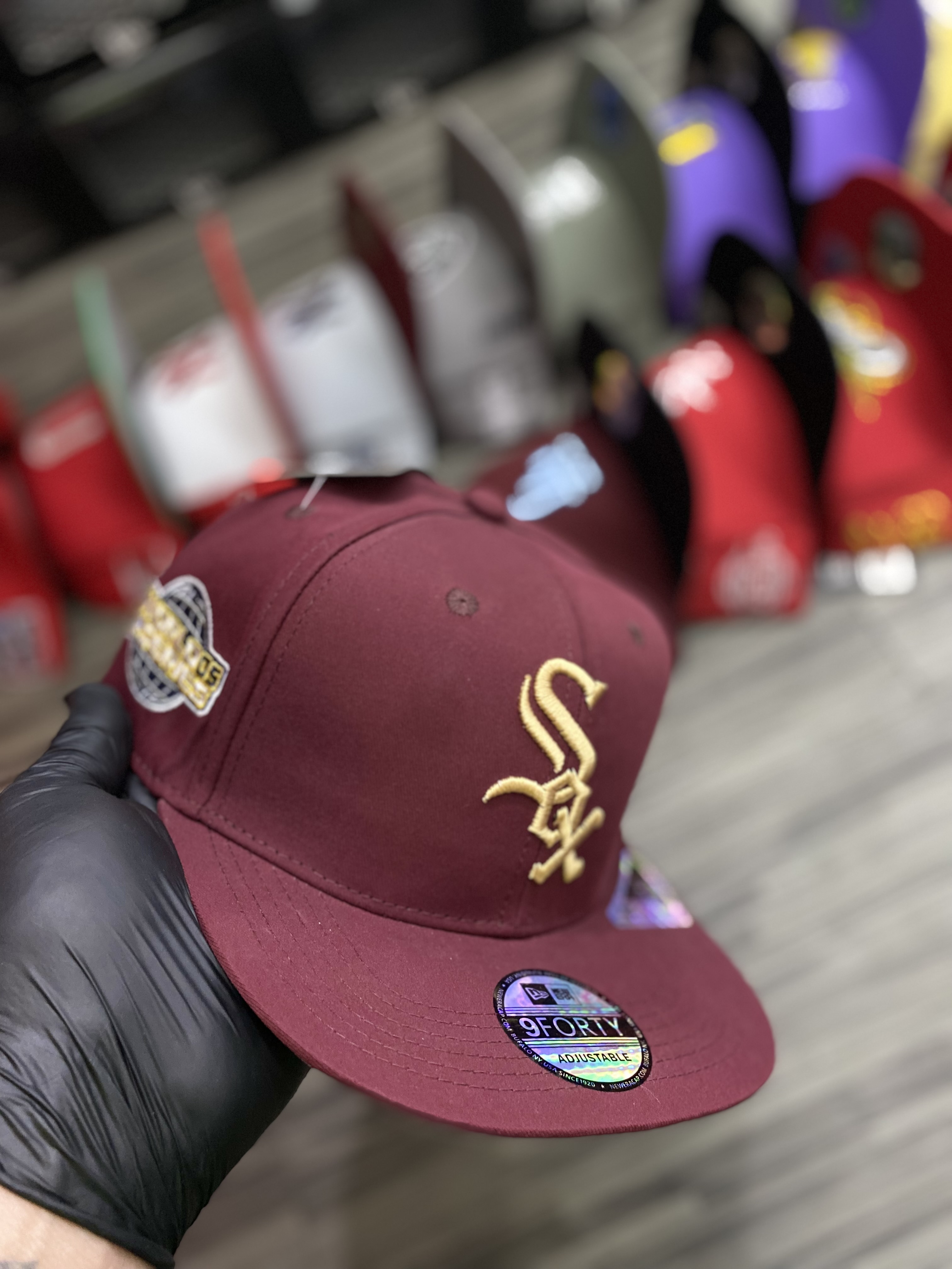 Gorra AAA Chicago White Sox vinotinto ( plana ) 
