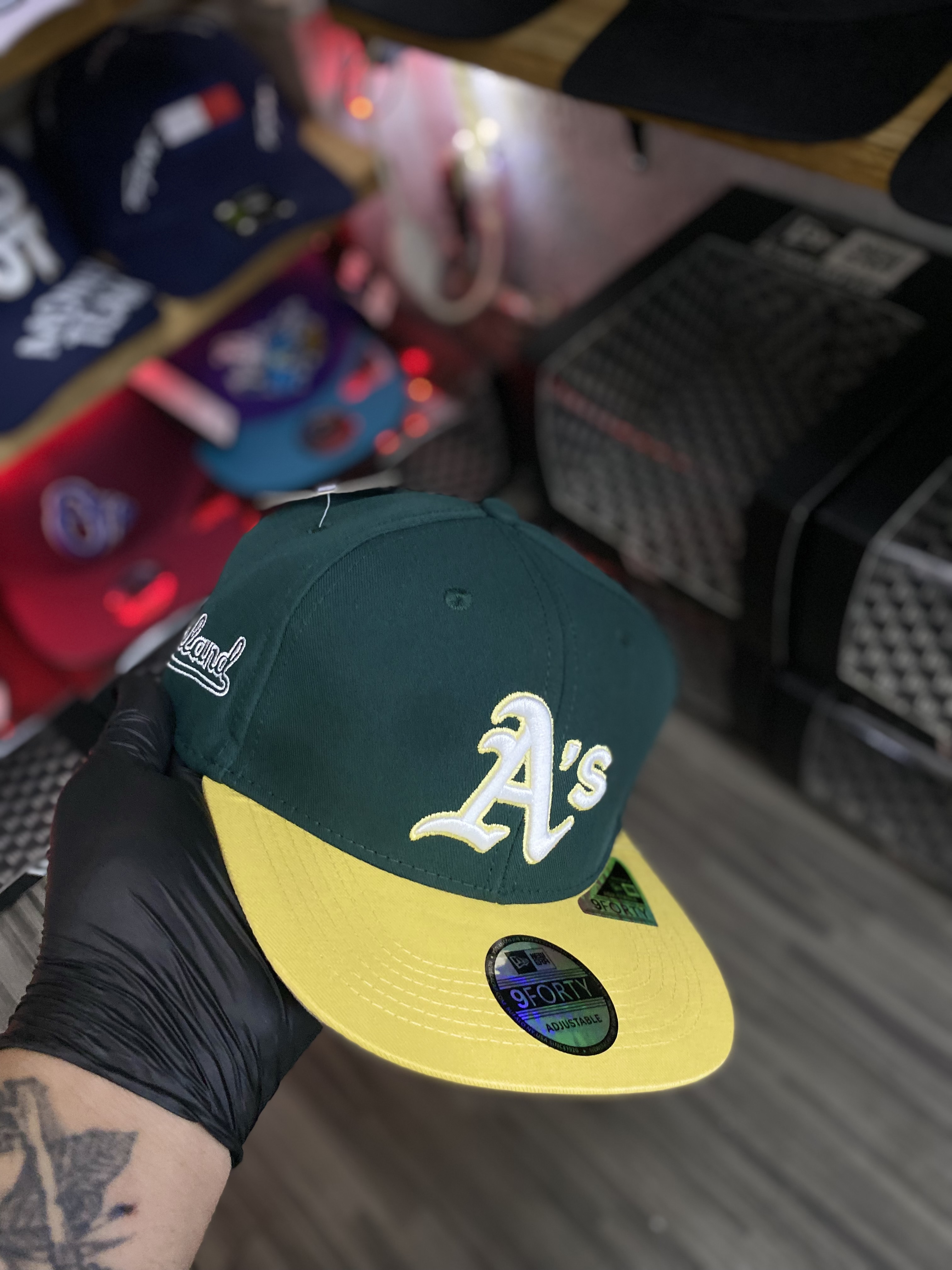 Gorra AAA Oakland Athletics verde amarillo ( plana )  