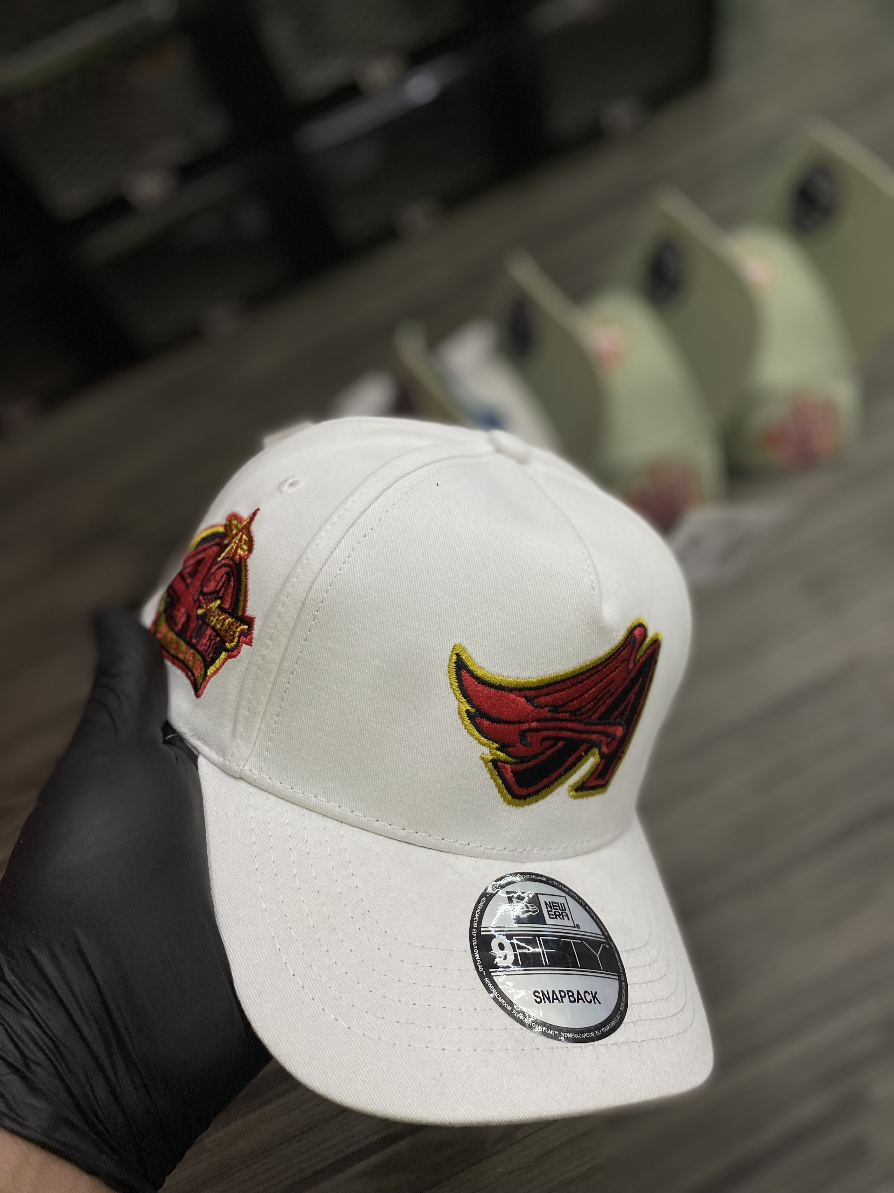 Gorra AAA Los Ángeles  blanca ( curva ) 