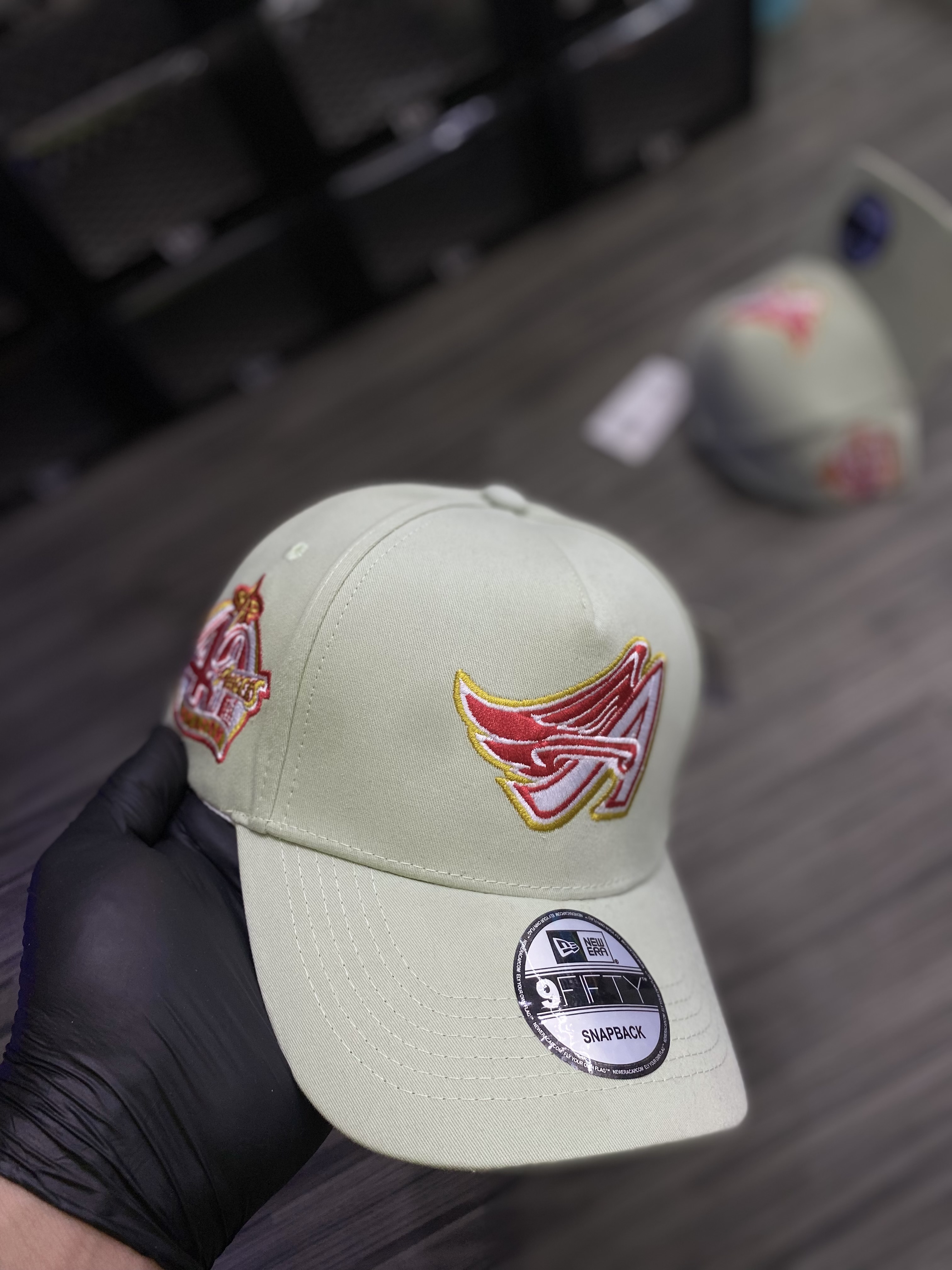 Gorra AAA Los Ángeles verde claro ( curva ) 