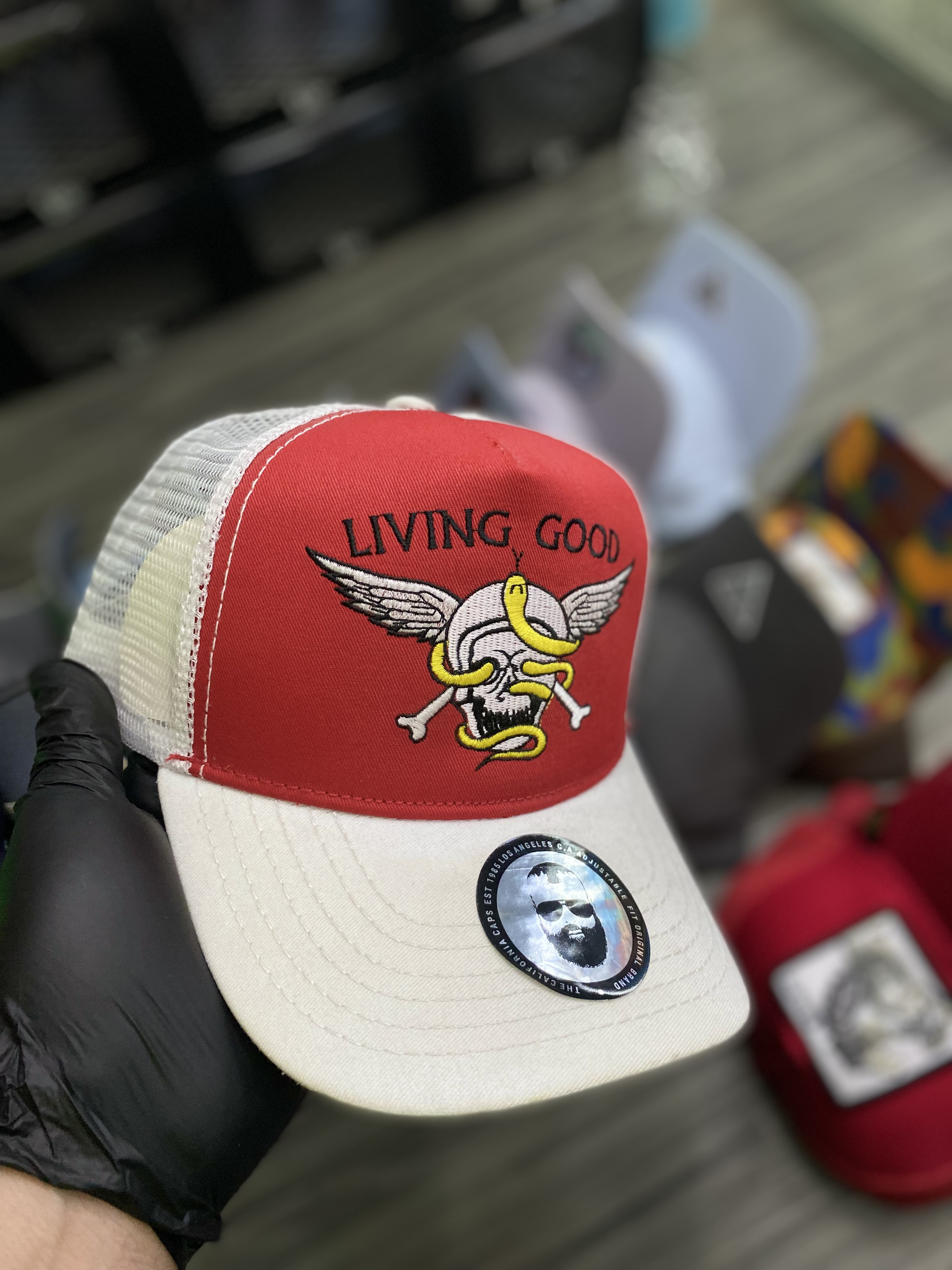 Gorra AAA california roja calavera 
